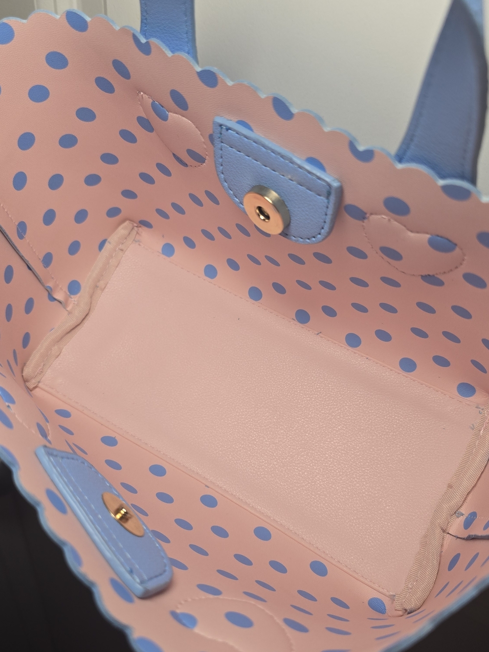 🍓 Juicy Couture Sweet Strawberry Mini Tote W/ Coin Pouch Blue New With Tags - Picture 4 of 5
